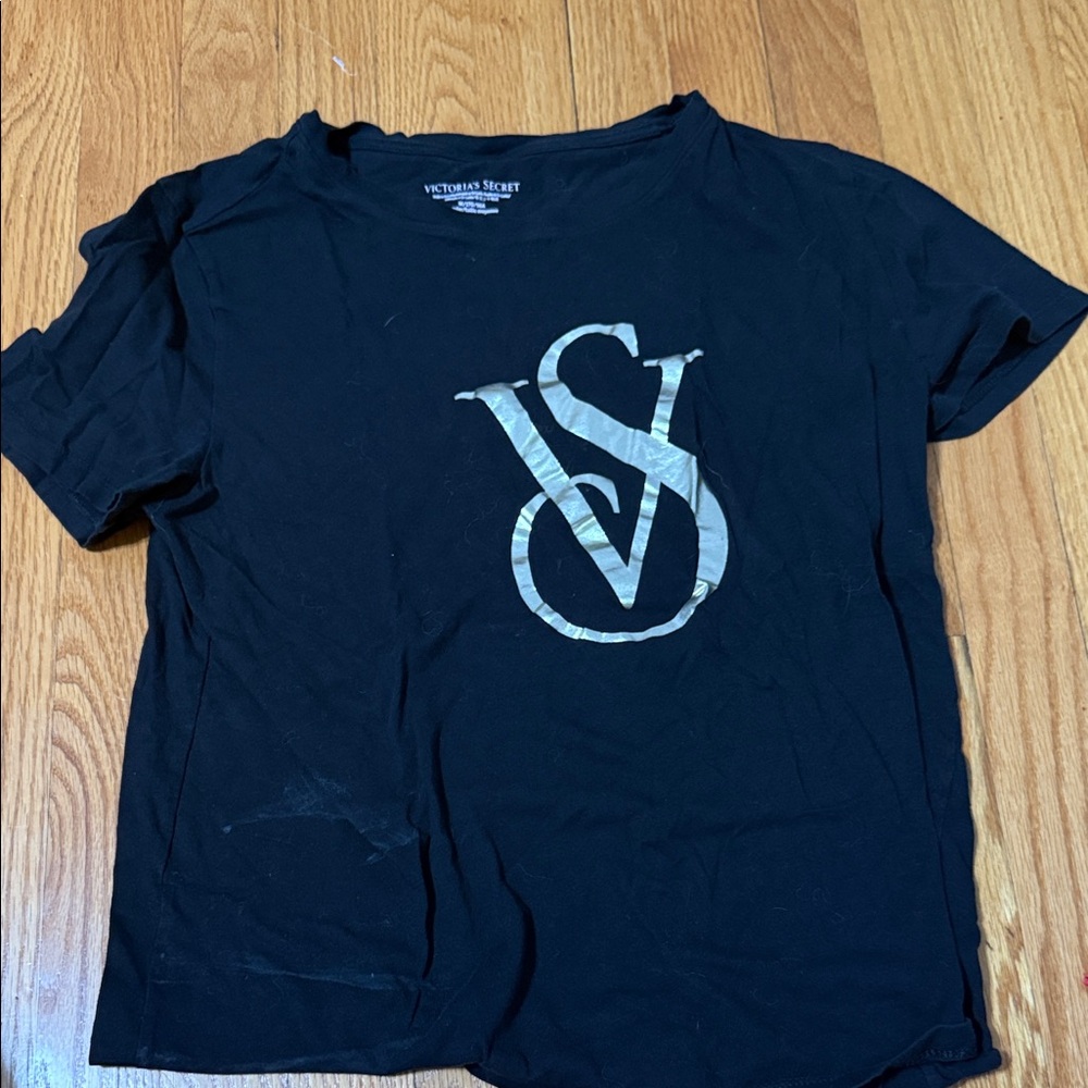 Victoria's Secret Black Tee with Logo